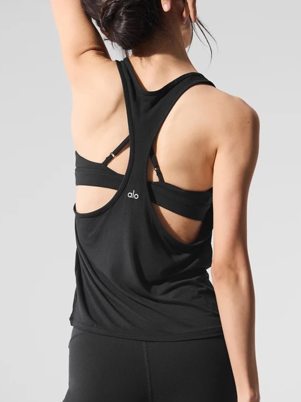 Alo All Day Tank in Black